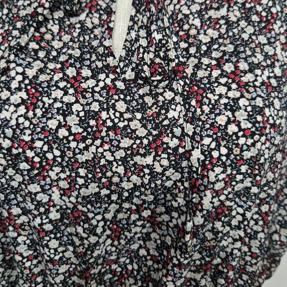 PRETTYGARDEN Women's Summer Boho Dress Casual Short Sleeve Ruffle Floral sz L - Picture 5 of 10